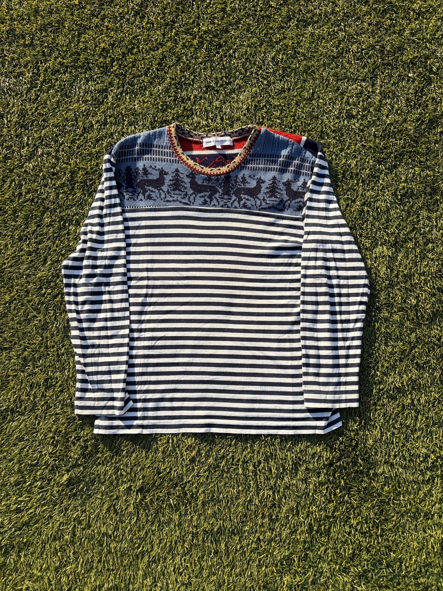 AD2010 Comme Des Garçons Edited Stripe Nordic Knit Long Sleeve
