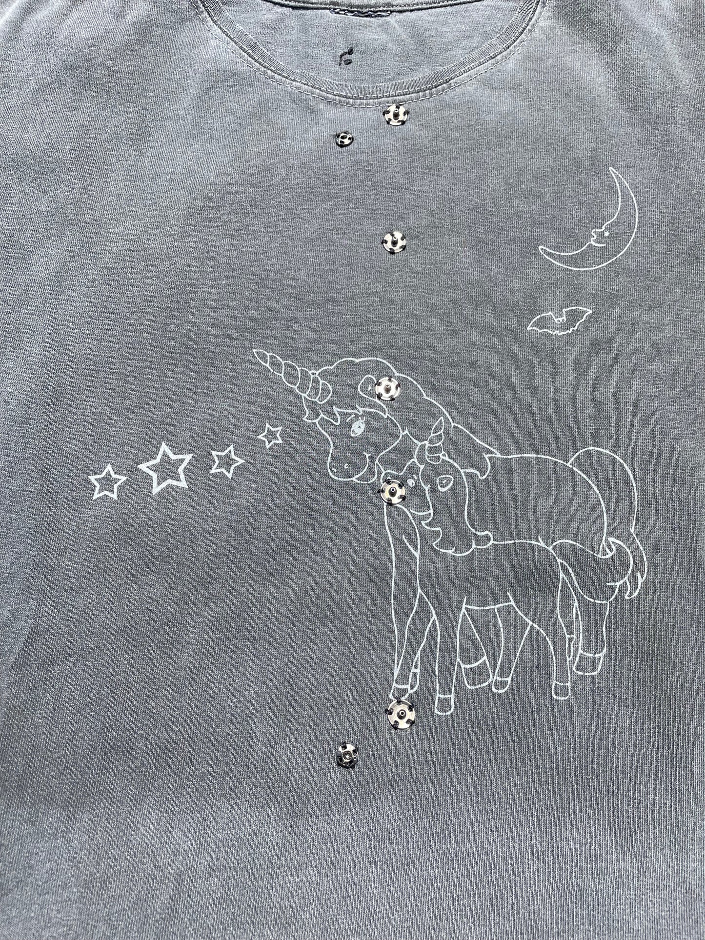 AW02 “Witch Cells Division” - Undercover Overlay Sheer Short Sleeve Unicorn T-Shirt 🦄