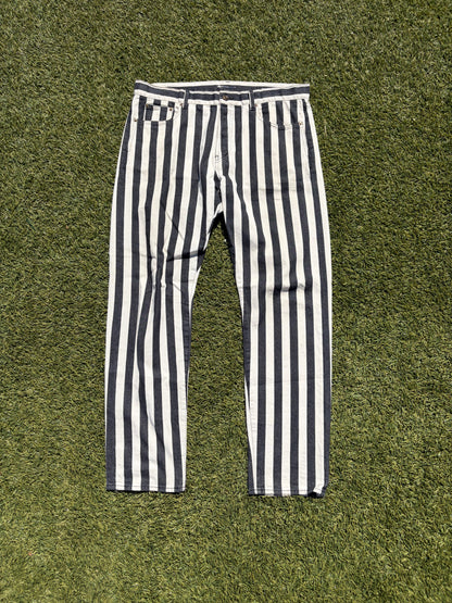 AW15 Saint Laurent Vertical Pinstripe Denim