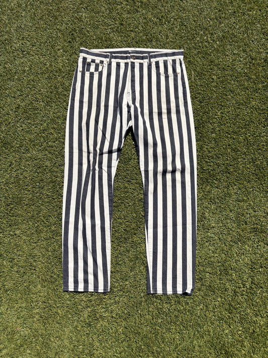 AW15 Saint Laurent Vertical Pinstripe Denim