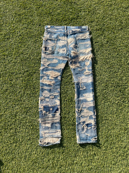 AW05 “Arts & Crafts” - Undercover ‘85’ Lightwash Boro Denim