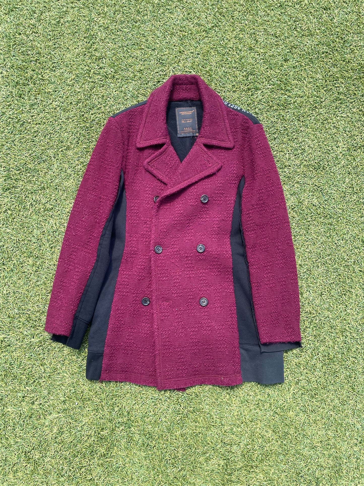 AW03 “Paperdoll” - Undercover Wool Hybrid Burgundy Trench Coat