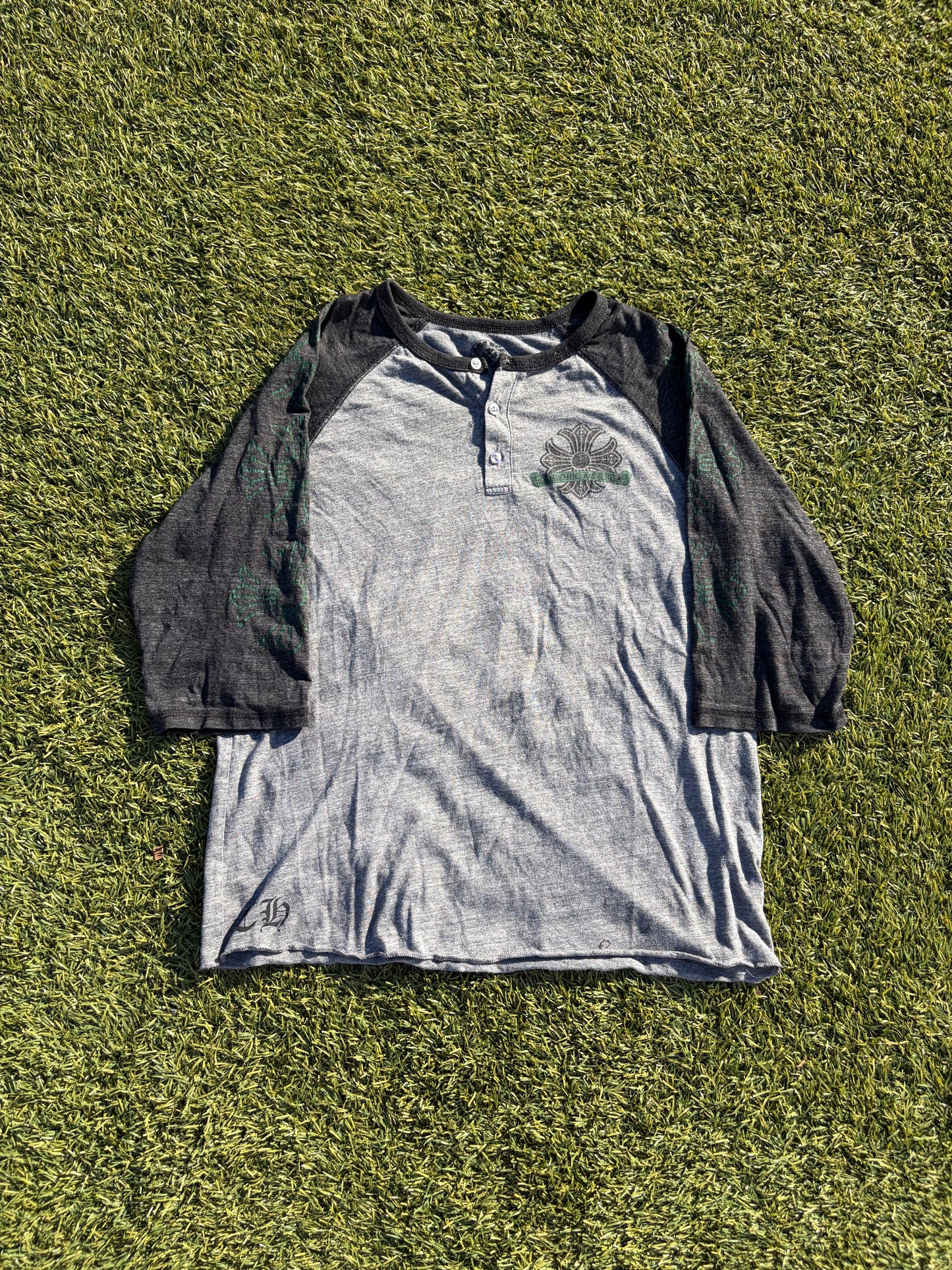 Chrome Hearts Raglan Henley Baseball T-Shirt