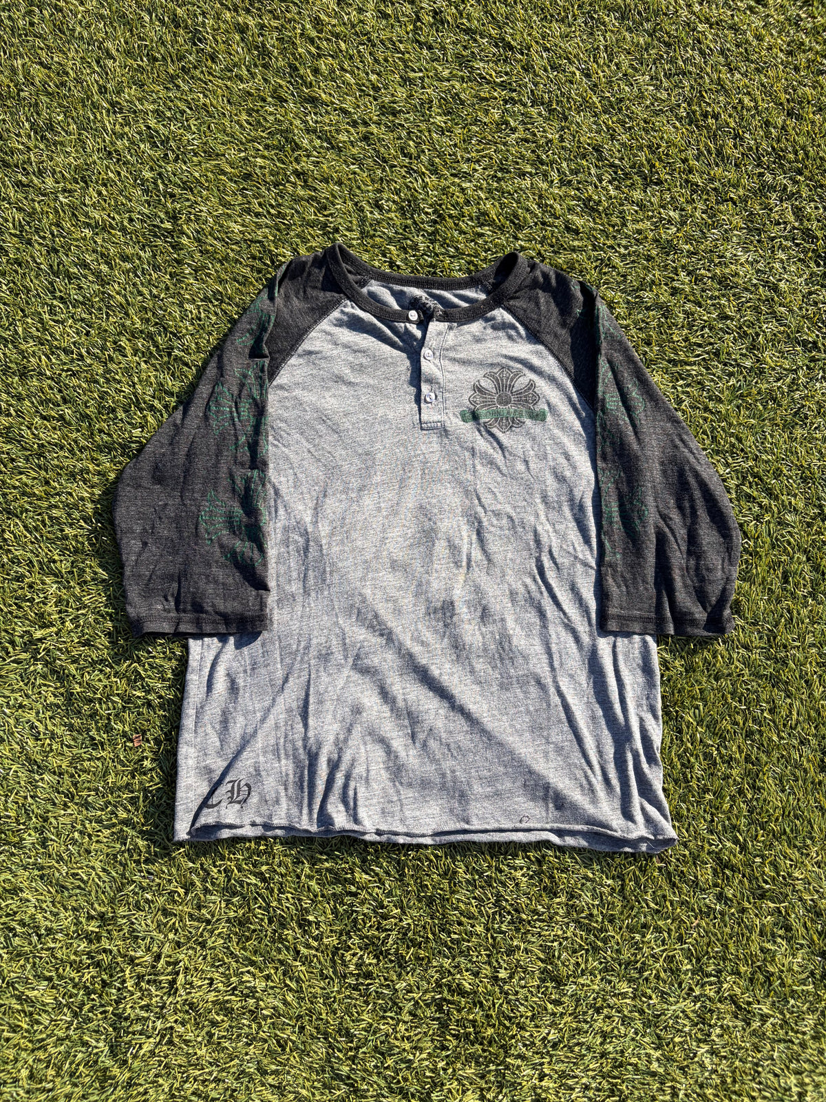 Chrome Hearts Raglan Henley Baseball T-Shirt