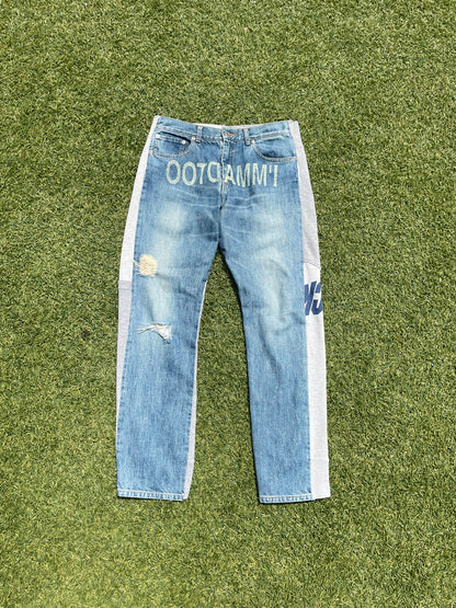 AW02 “Witch Cells Division” - Undercover ‘Immadtoo’ Hybrid Lightwash Distressed Denim