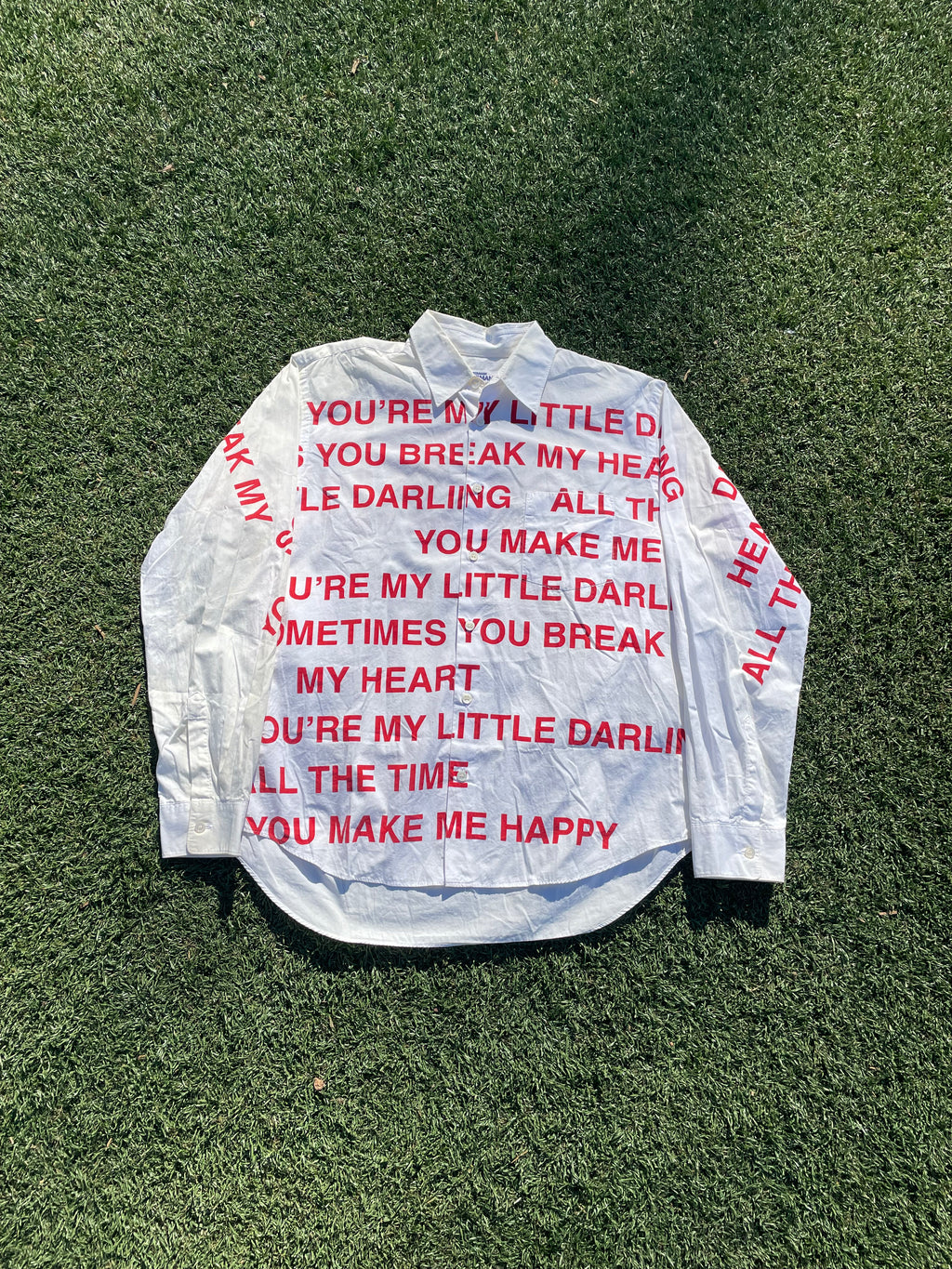 AD2001 Junya Watanabe ‘Little Darling’ Poem Button Up