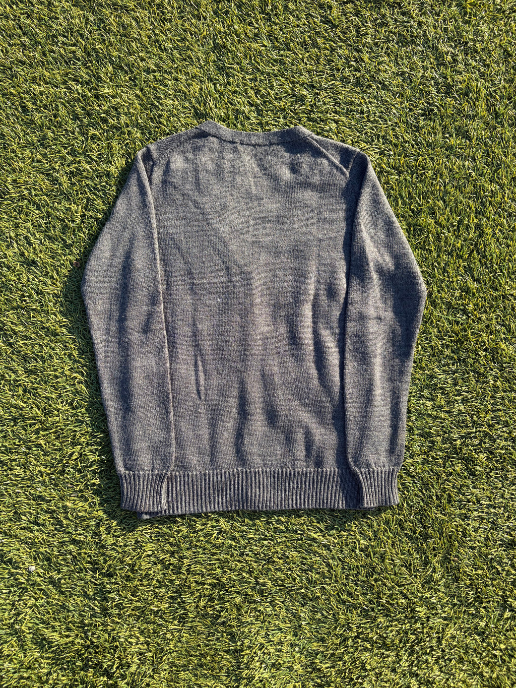 Ne-Net Hero Grey Knit Wool Cardigan