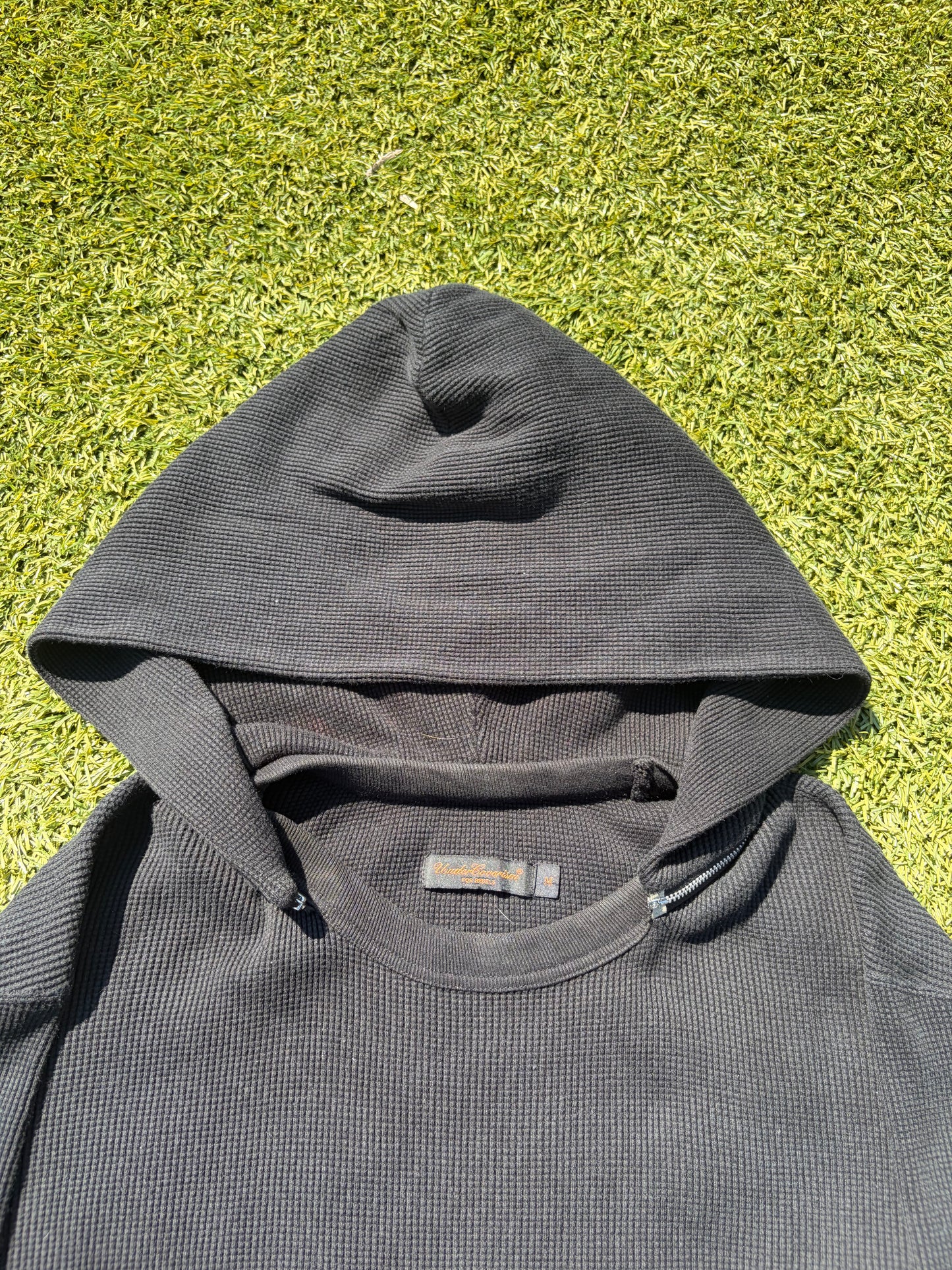 AW03 “Paperdoll” - Undercover Multi Cargo Pocket Convertible Waffle Knit Thermal Hoodie