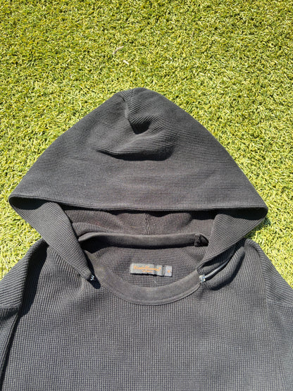 AW03 “Paperdoll” - Undercover Multi Cargo Pocket Convertible Waffle Knit Thermal Hoodie