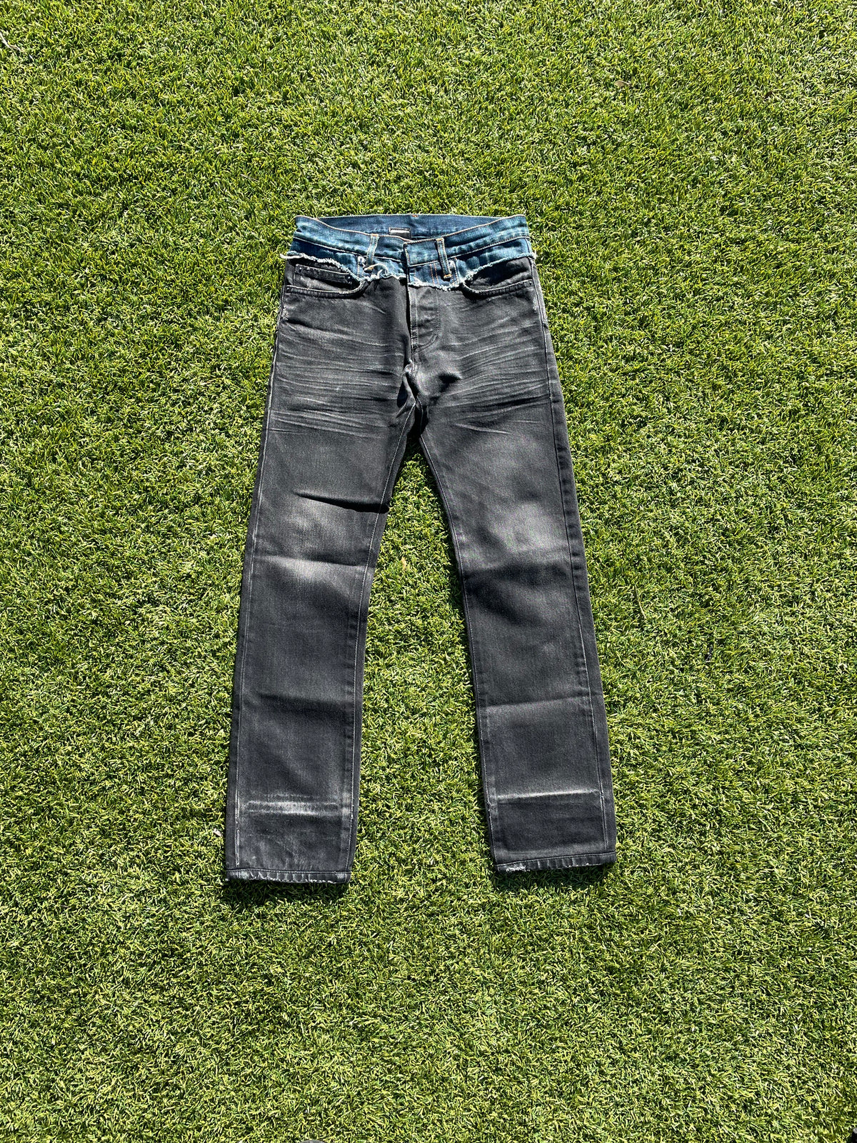 AW06 Dior Homme By Hedi Slimane Cummerbund Denim