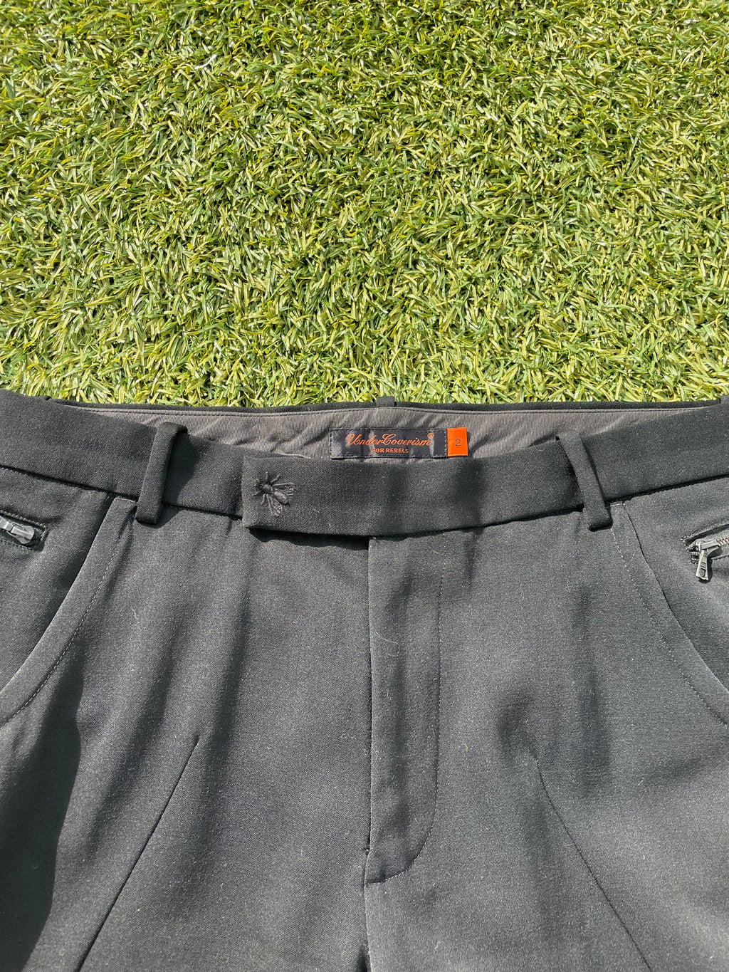 AW06 “GURUGURU” - Undercover Insects Embroidered Zipper Trousers