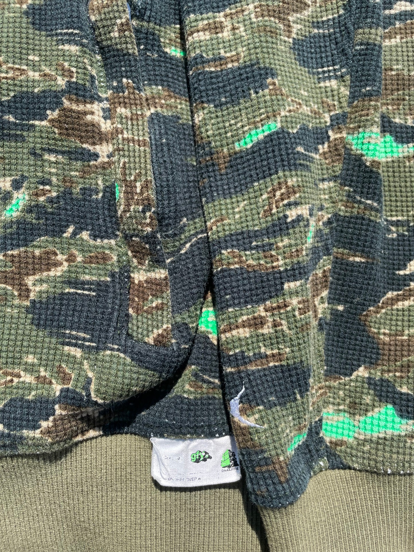 SS01 “Chaotic Discord” - Undercover Tiger Camo Zip Up Thermal Hoodie