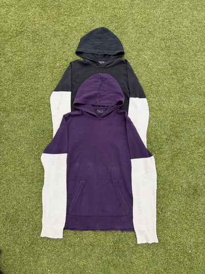 AW03 “Touch Me I’m Sick” - Number (N)ine Thermal Knit Hybrid Hoodie