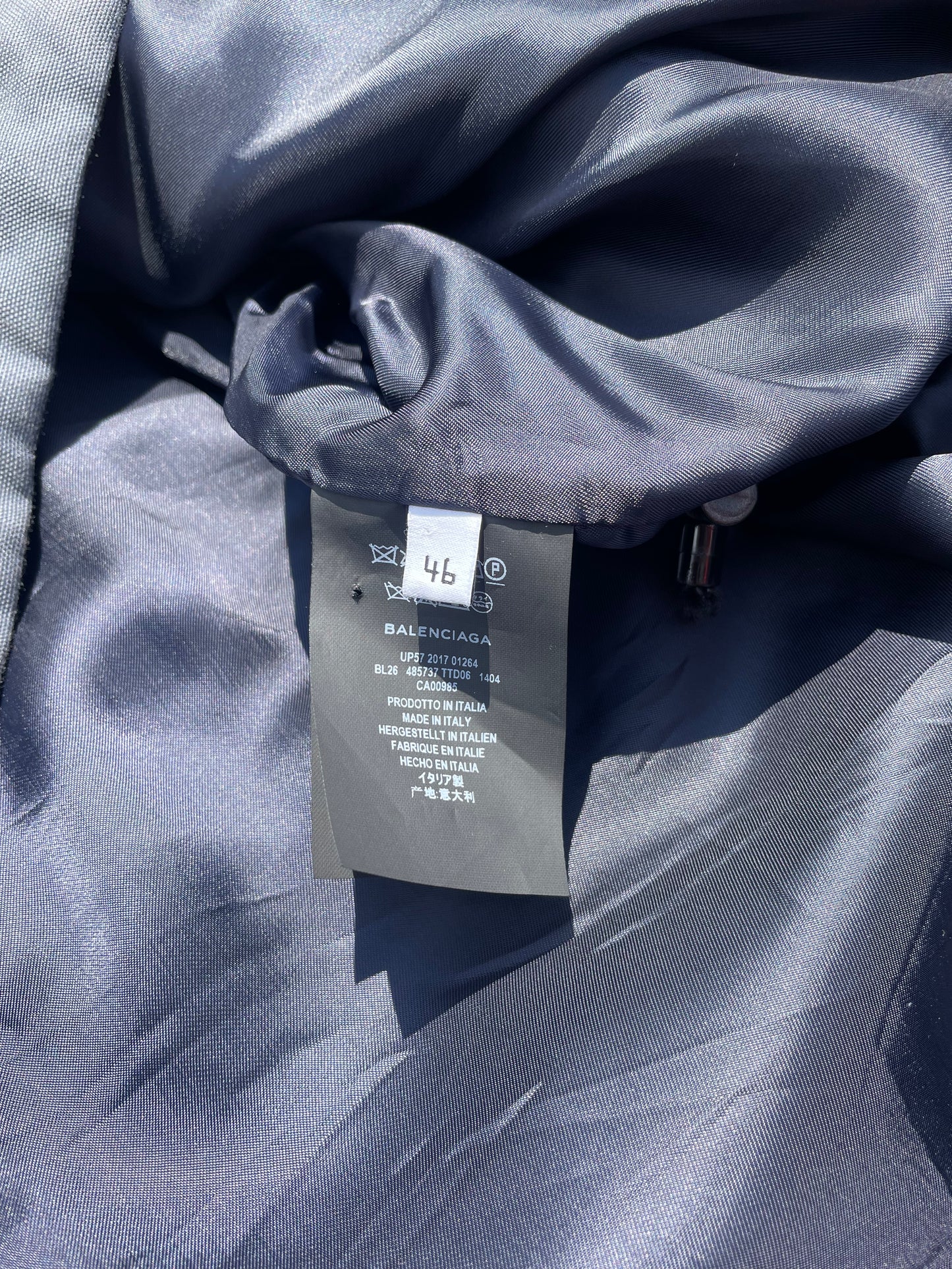 AW17 Balenciaga C-Shape Grey Campaign Parka Jacket