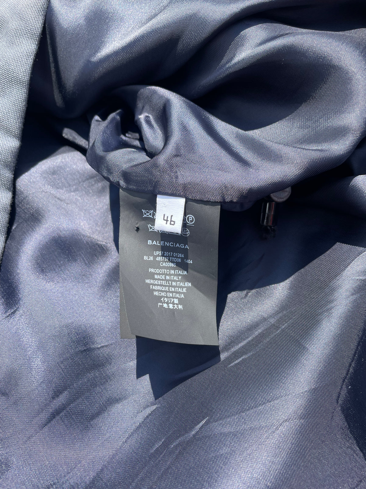 AW17 Balenciaga C-Shape Grey Campaign Parka Jacket