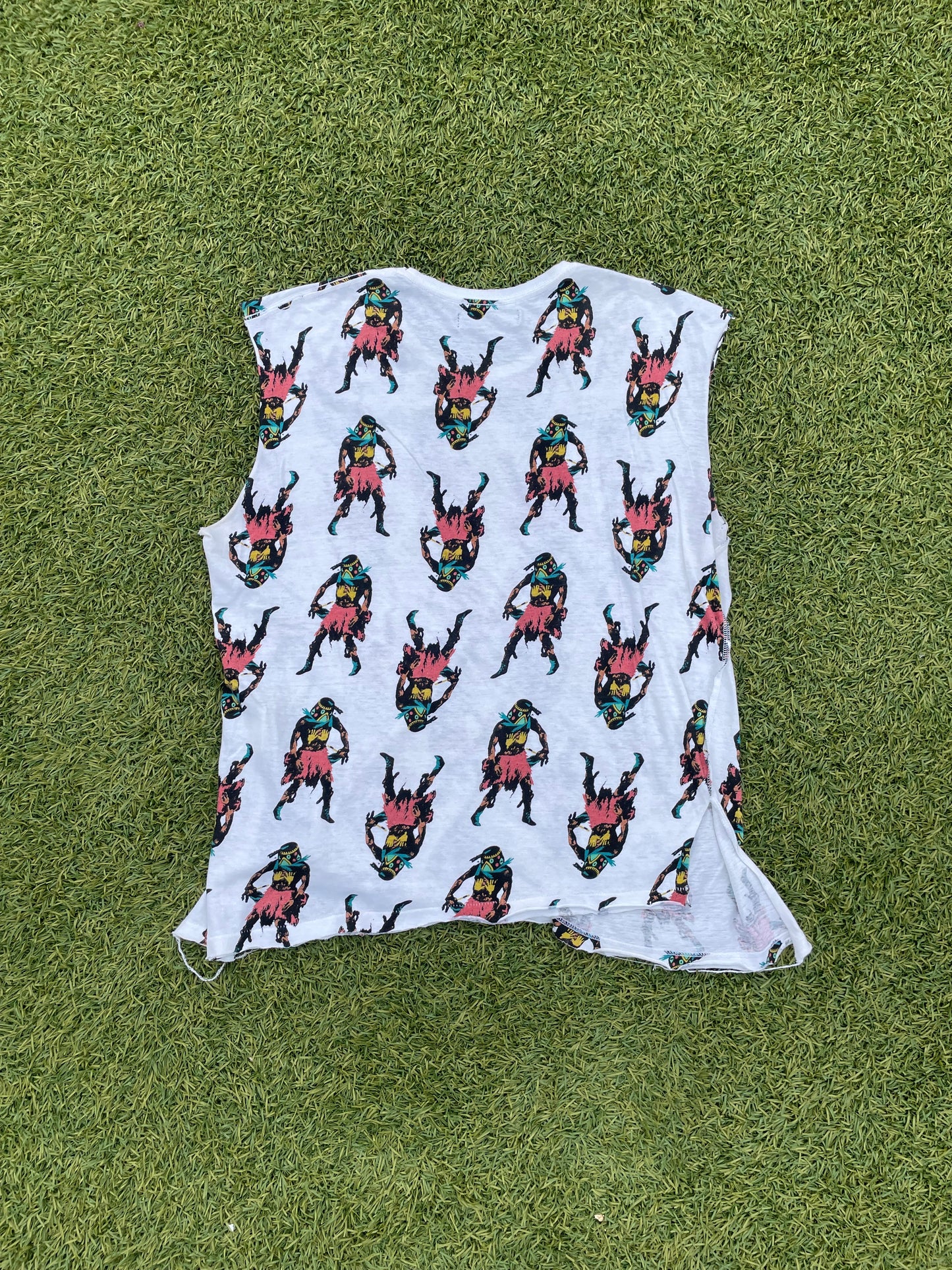 SS03 “Scab” - Undercover All Over Print Ethnic Figure Sleeveless Tank Top