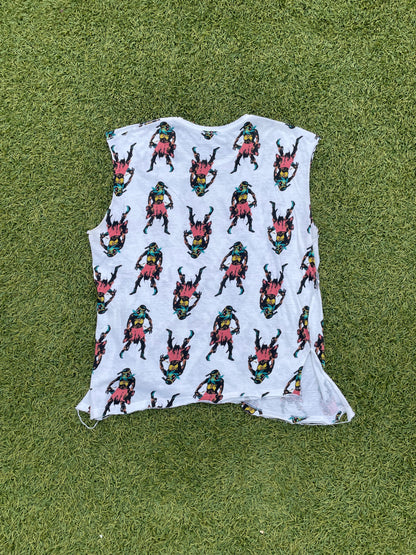 SS03 “Scab” - Undercover All Over Print Ethnic Figure Sleeveless Tank Top