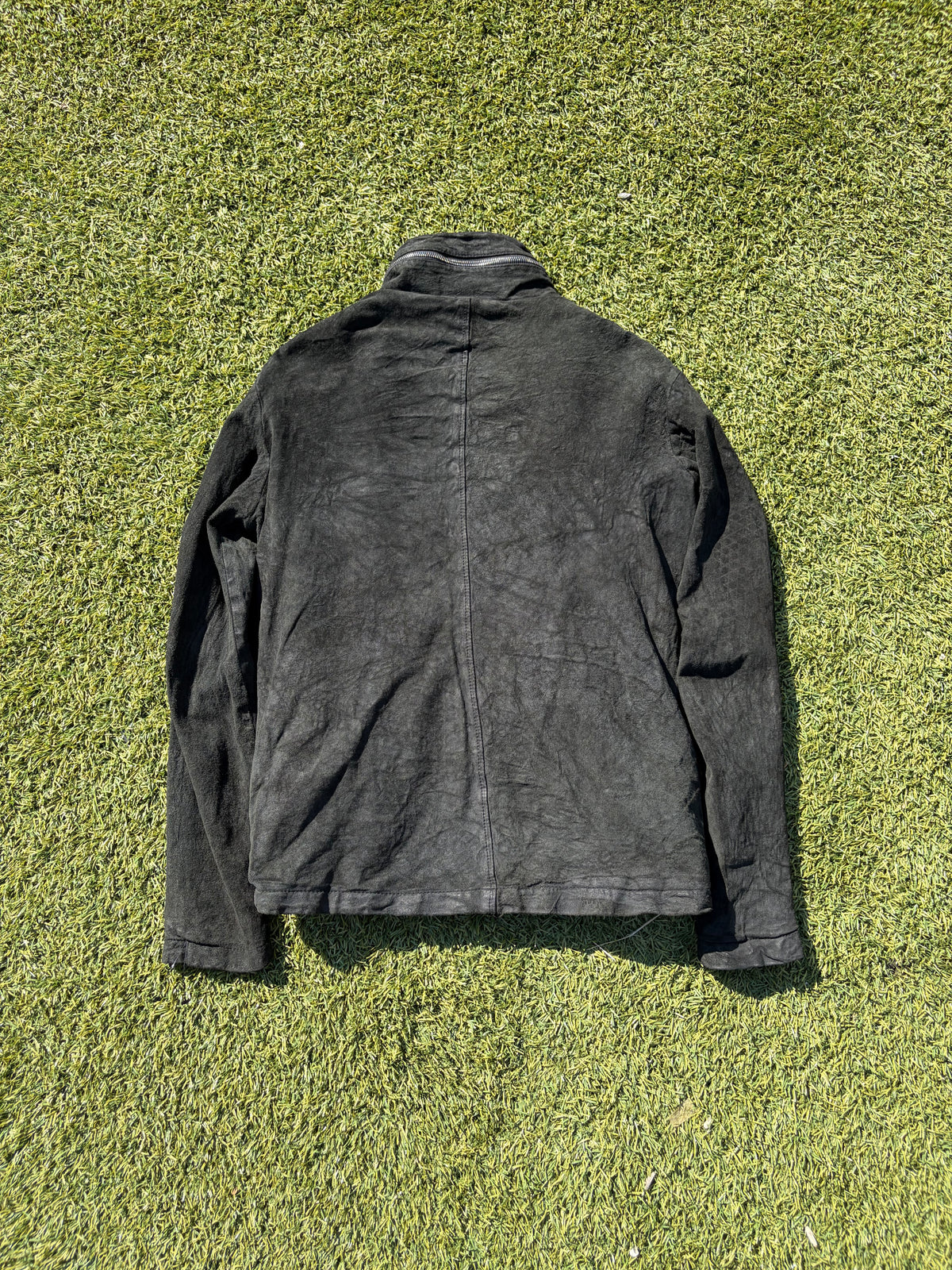 Giorgio Brato Dyed Suede Italian Moto Leather Jacket