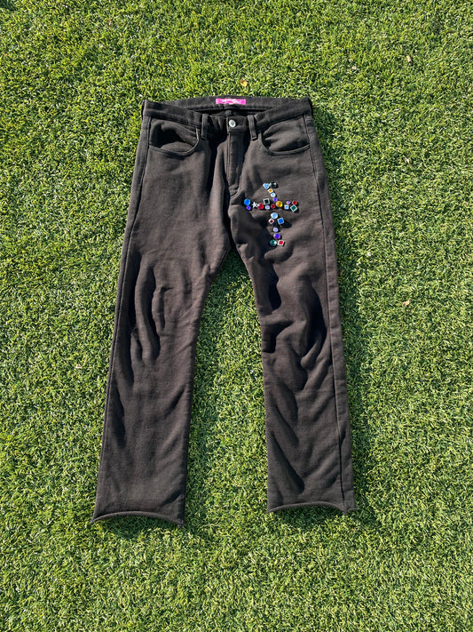 AD2002 Junya Watanabe Jewel Cross Black Sweatpants 💎