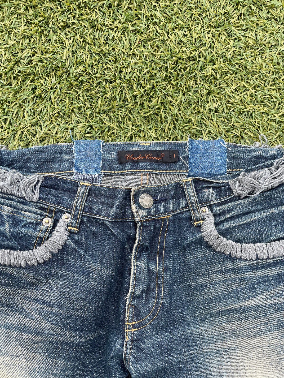 AW06 “GURUGURU” - Undercover Insects Embroidered Blue Denim