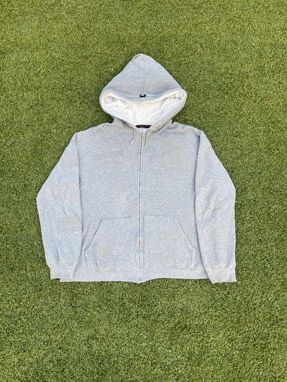 AW05 “Arts & Crafts” - Undercover Triple Hood Thermal Zip Up Hoodie