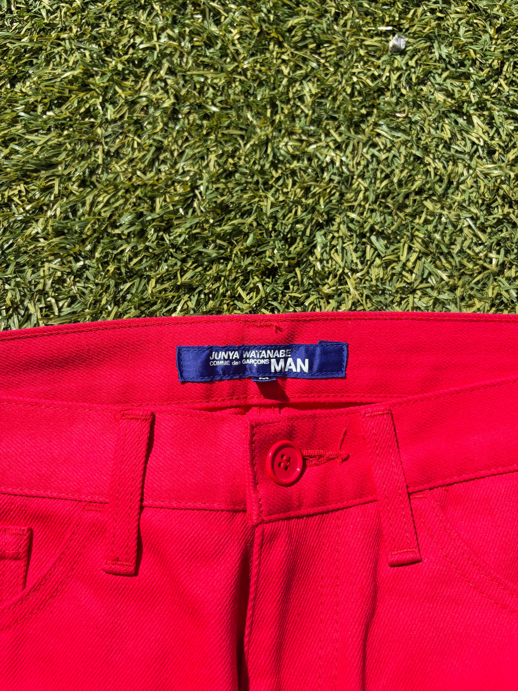 AD2002 Junya Watanabe Leather Patch ‘24’ Canvas Denim