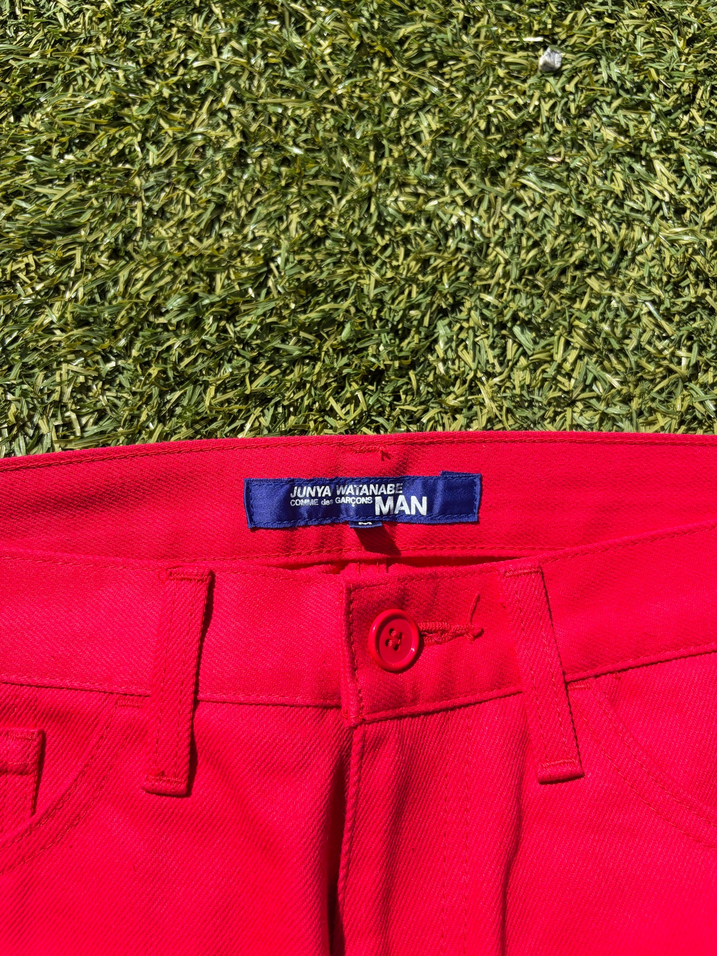 AD2002 Junya Watanabe Leather Patch ‘24’ Canvas Denim