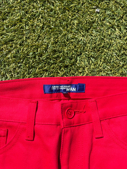 AD2002 Junya Watanabe Leather Patch ‘24’ Canvas Denim