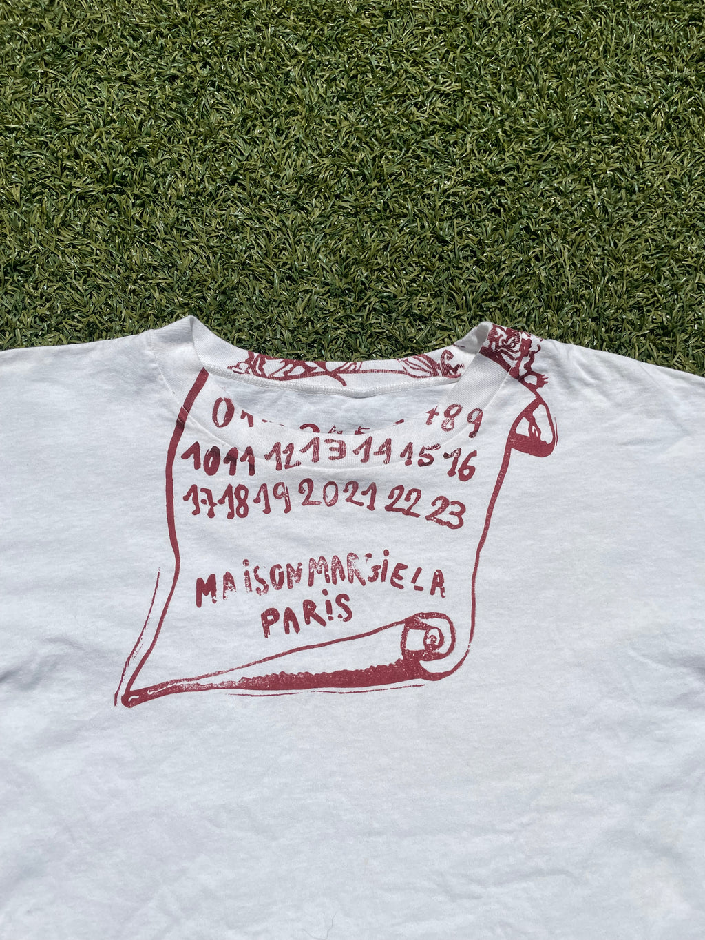 2021 Maison Margiela Trompe Loeil Scroll Logo T-Shirt