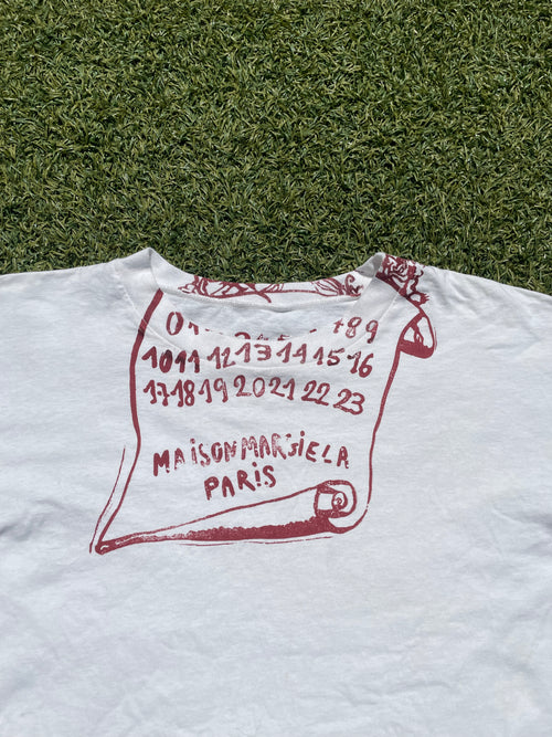 2021 Maison Margiela Trompe Loeil Scroll Logo T-Shirt