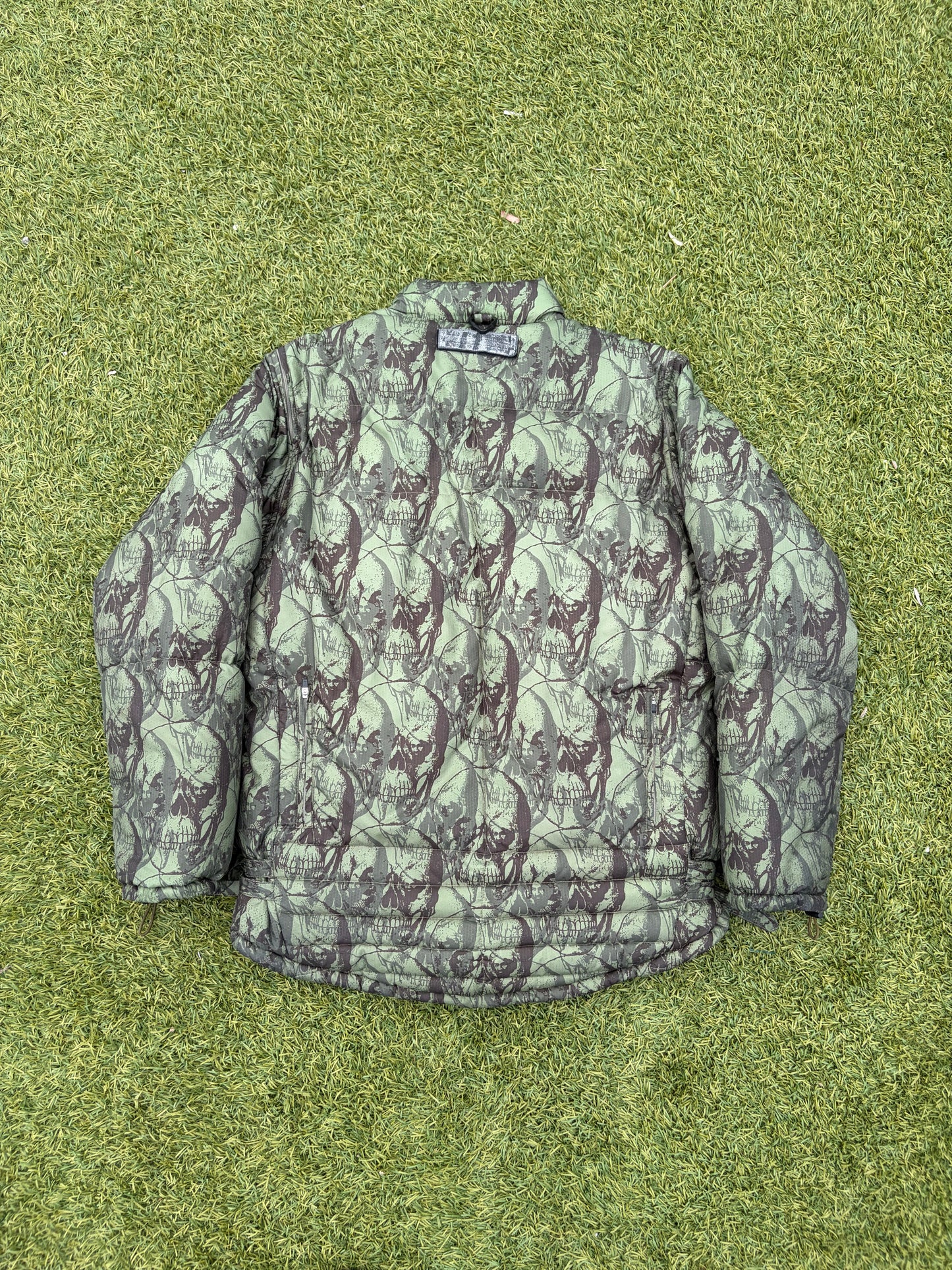 AW03 “Paperdoll” - Undercover Osama Bin Laden Skull Utility Cargo Puffer Jacket