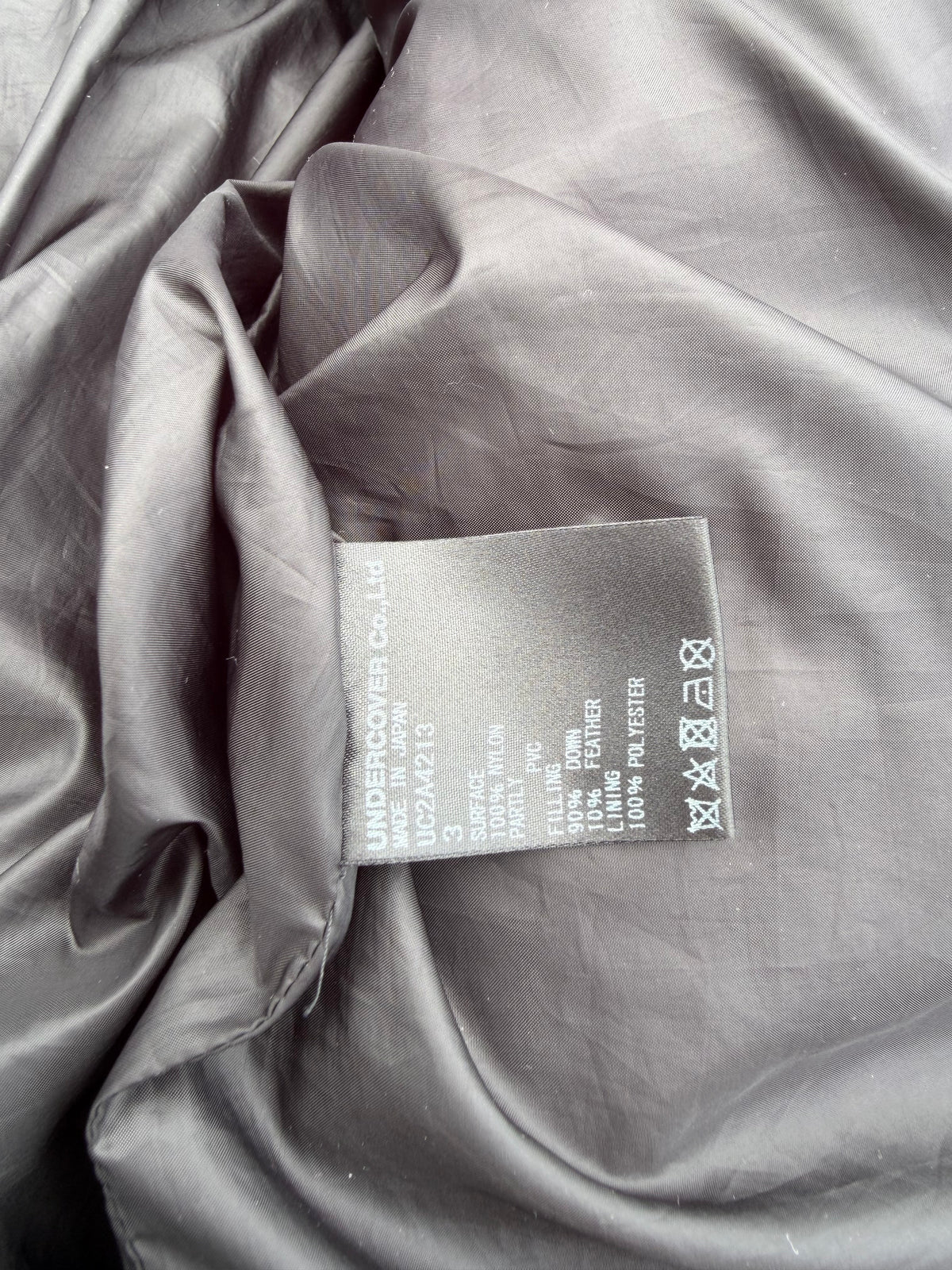 FW21 Undercover x Evangelion Unit-01 Shinji Ikari Padded Puffer Nylon Jacket
