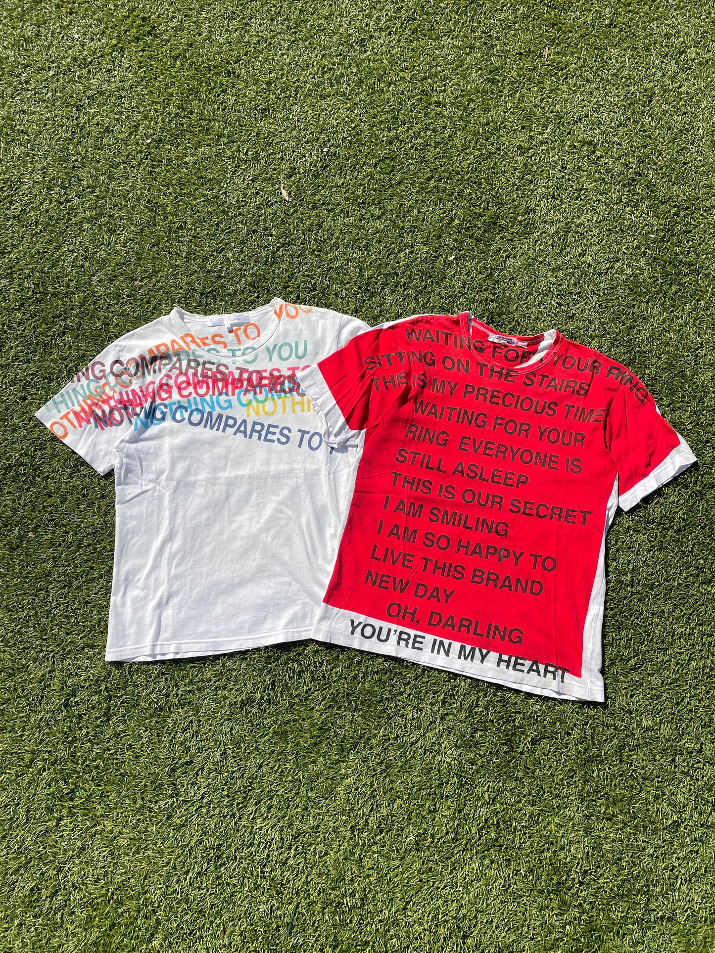 AD2001 Junya Watanabe “Nothing Compares To You” Poem T-Shirt