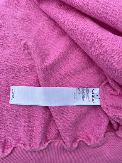 FW22 360* Snowstorm - Balenciaga Polo Pink Zip Up Hoodie