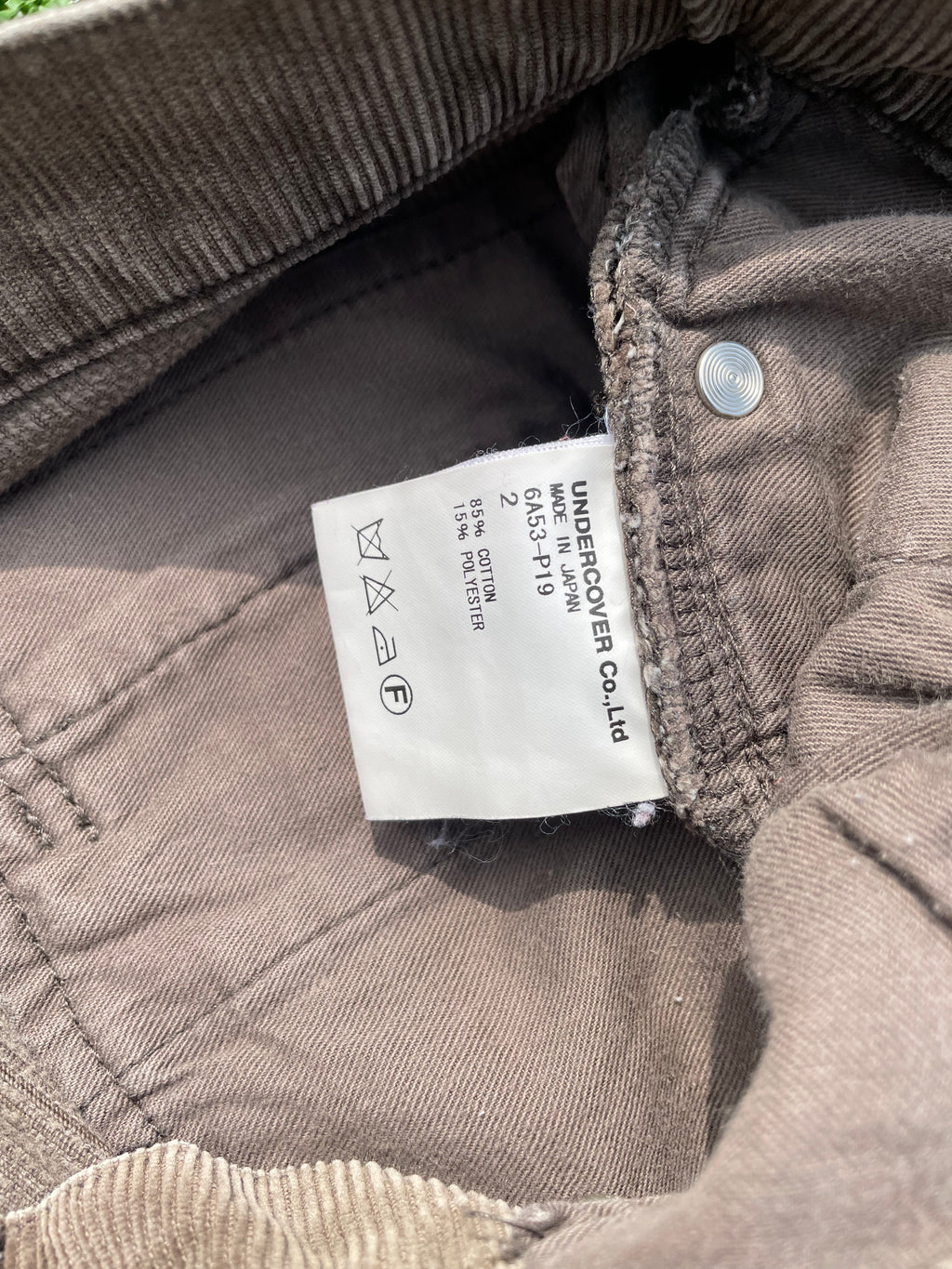 AW06 Guruguru - Undercover Insect Brown Corduroy Pant