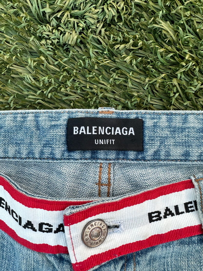 SS21 Balenciaga Waistband Logo Denim