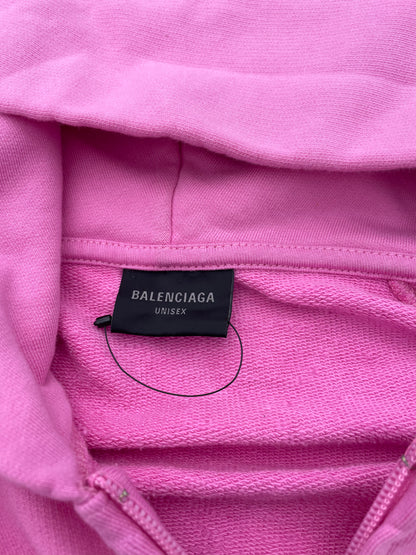 FW22 360* Snowstorm - Balenciaga Polo Pink Zip Up Hoodie