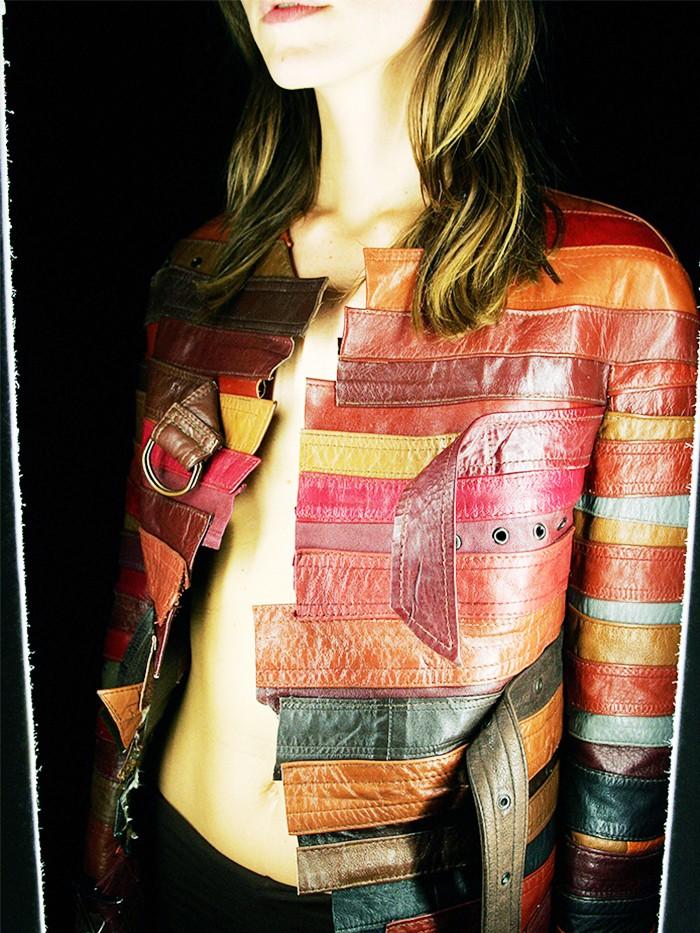 FW12 Maison Margiela X H&M Artisanal Leather Belt Jacket (Re