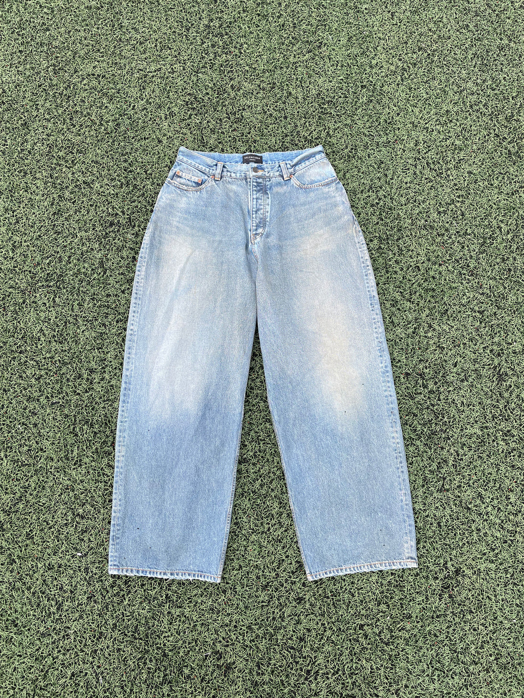 AW22 Balenciaga Waxed Baggy Denim