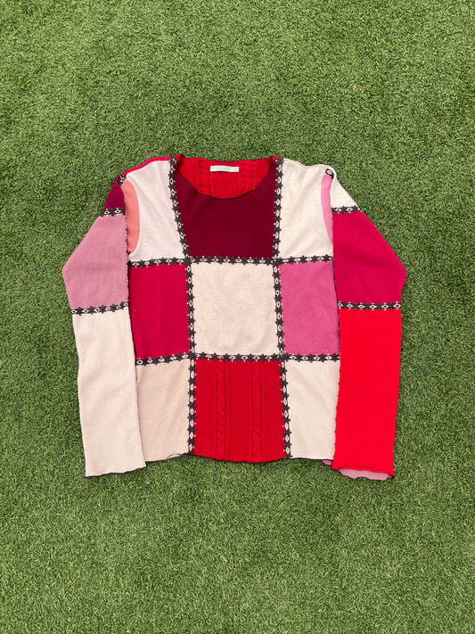 AW02 “Nowhere Man” - Number (N)ine Color Block Patchwork Long Sleeve