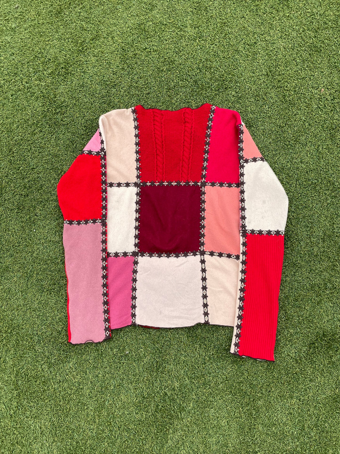 AW02 “Nowhere Man” - Number (N)ine Color Block Patchwork Long Sleeve