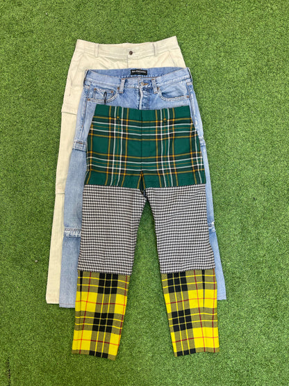 SS18 Balenciaga Convertible Runway Plaid Trousers