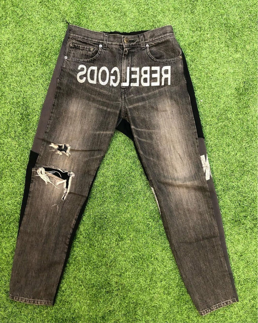 AW02 "Witch Cells Division" Undercover 'REBELGOD' Hybrid Denim