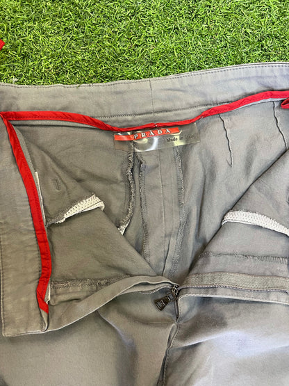 Prada Red Tab Work Pant