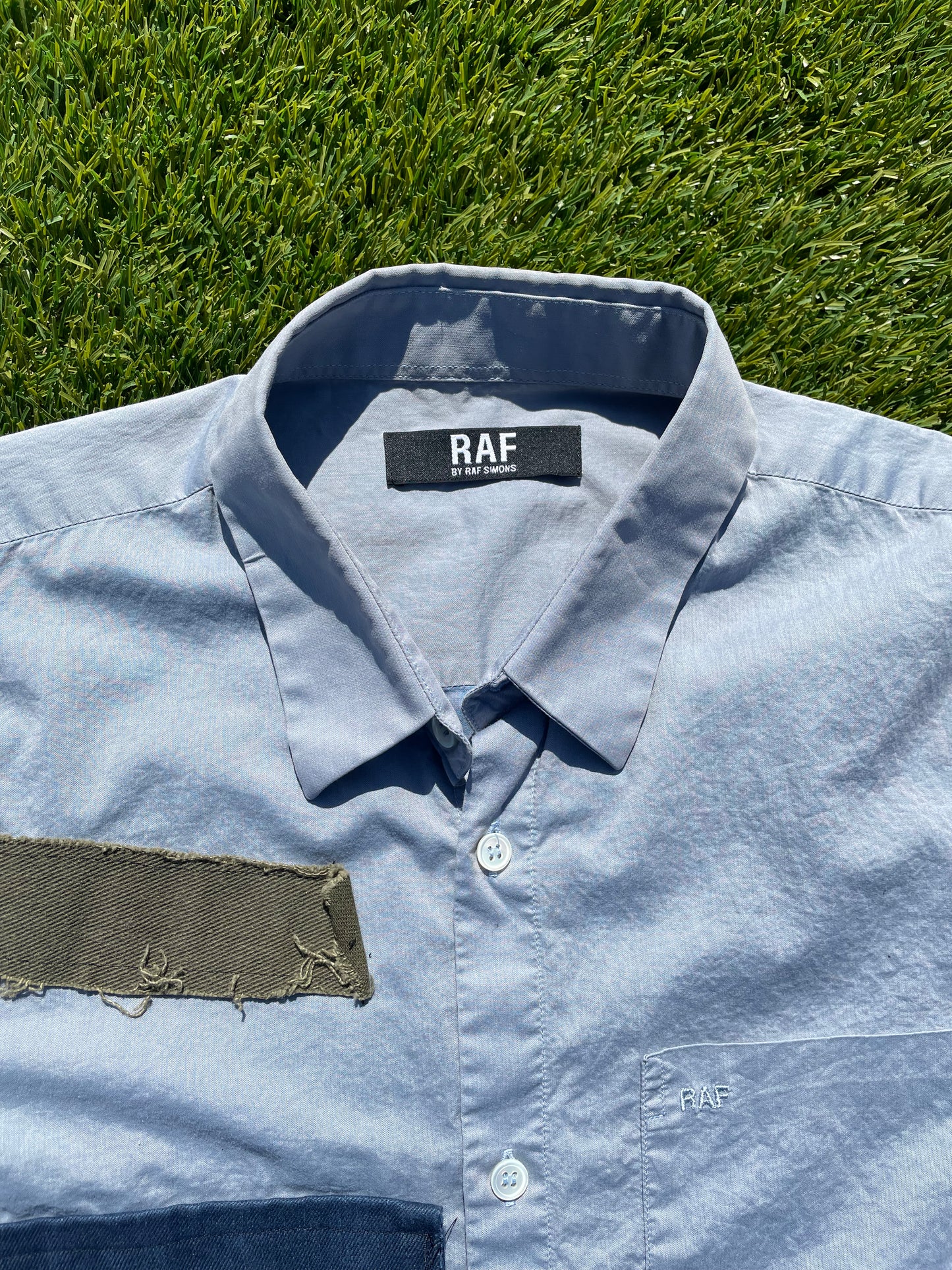 RAF Simons Patchwork Button Up Shirt