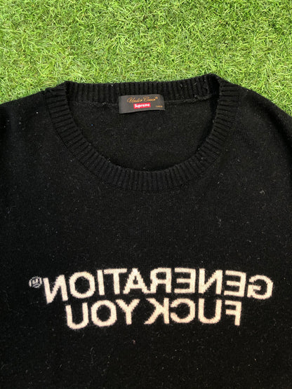 FW16 Supreme x Undercover “Generation Fuck You” Wool Sweater