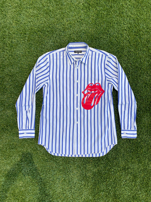 AD2005 Comme Des Garçons Homme+ Rolling Stones Pinstripe Button Up