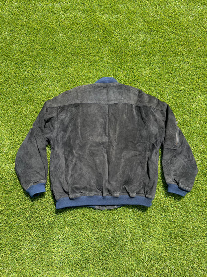 Issey Miyake “TEAM I.S.” Suede Bomber Jacket