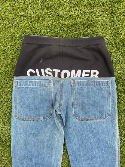 SS19 Telfar Drop Waist Hybrid “Customer” Denim