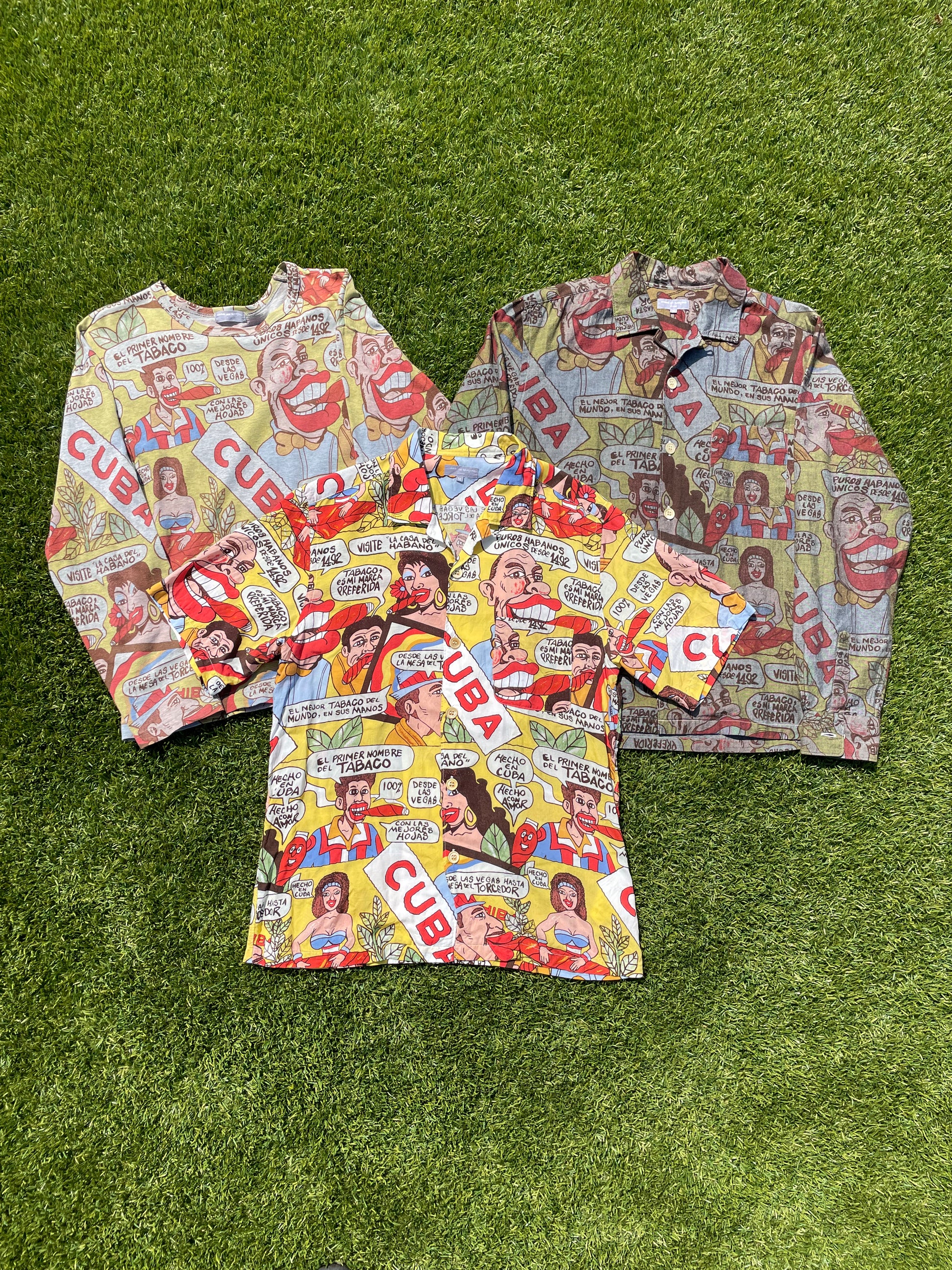 AW2002 Cuba Comme Des Gar ons Homme Comic Shirt rwndbckwrds